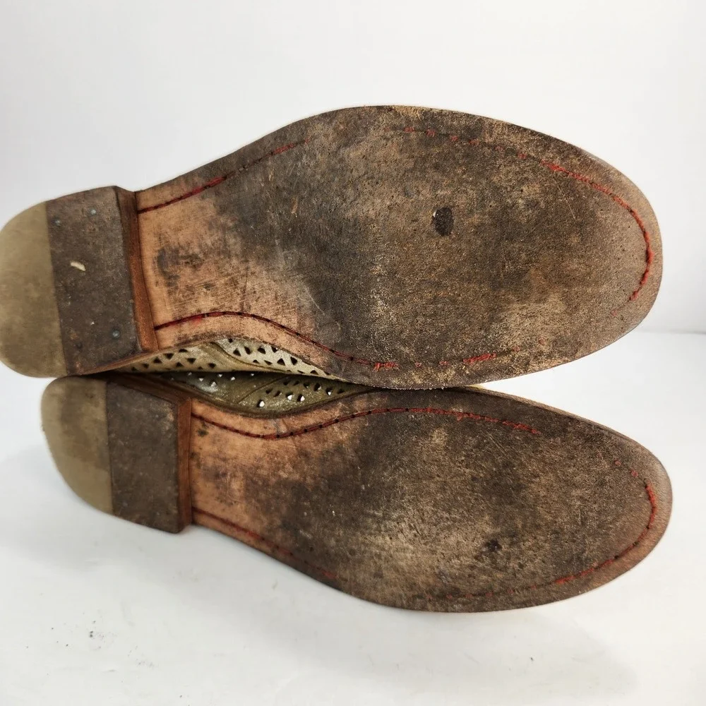 Trask‎ Ali Perforated Women's Camel Suede Slip-On Casual Shoes Size 8.5M
